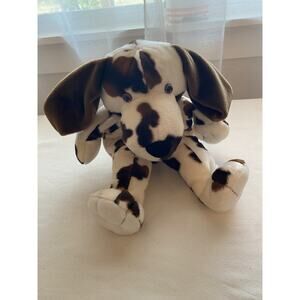 Mary Meyer's Plush Puppy Dog Hand Puppet Brown Ivory Full Body Open Mouth Happy